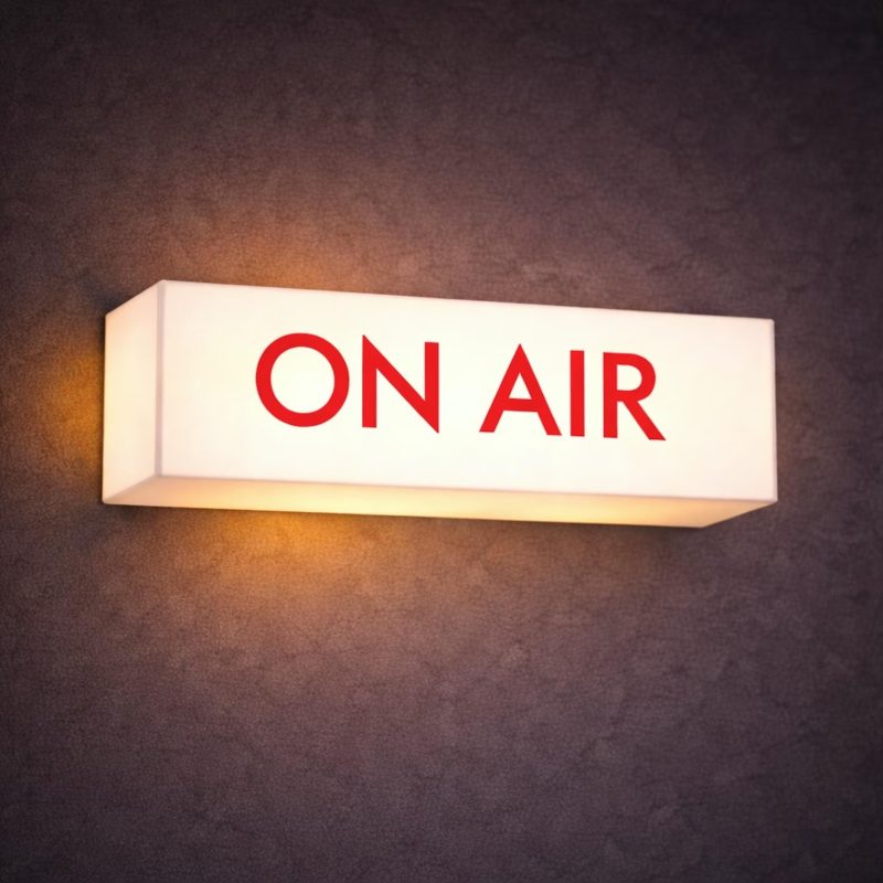Vintage LED Studio Warning Light Sign