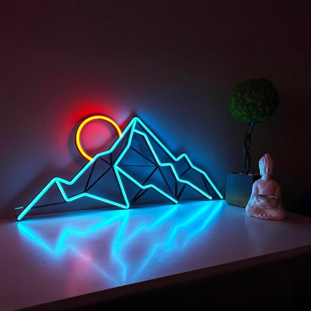 Mountain Landscape LED Neon Wall Sign