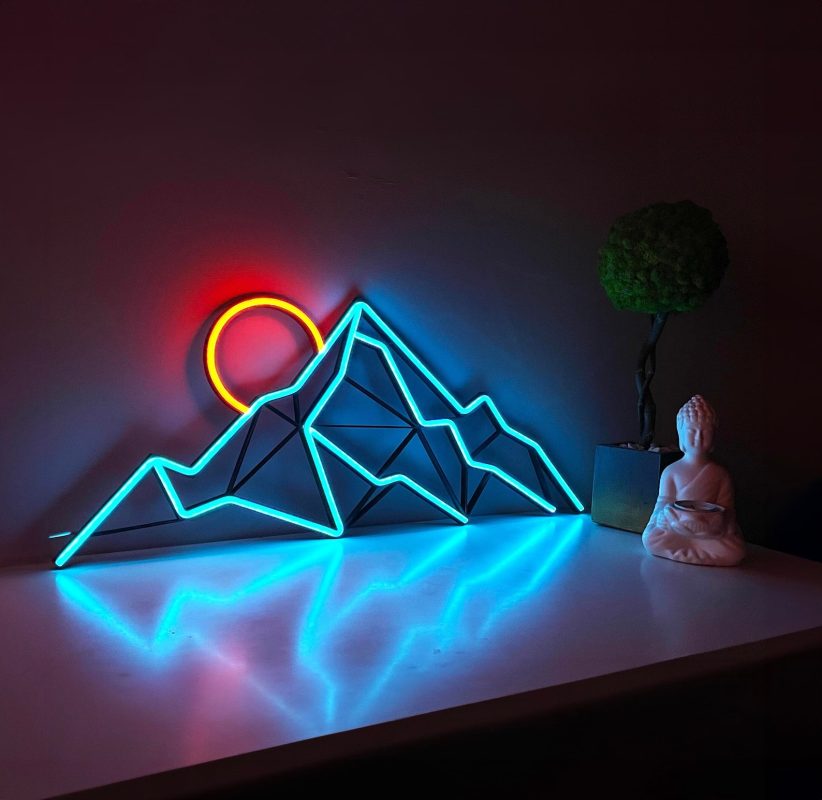 Mountain Landscape LED Neon Wall Sign